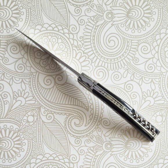 Stylver full buffalo horn handle, forged spring, corckscrew