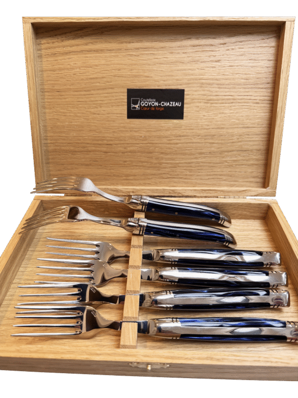 Laguiole Avantage midnight blue dessert forks