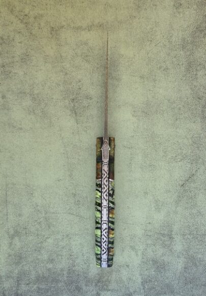 The Thiers Pirou Luxe, chestnut and green mammoth tusk